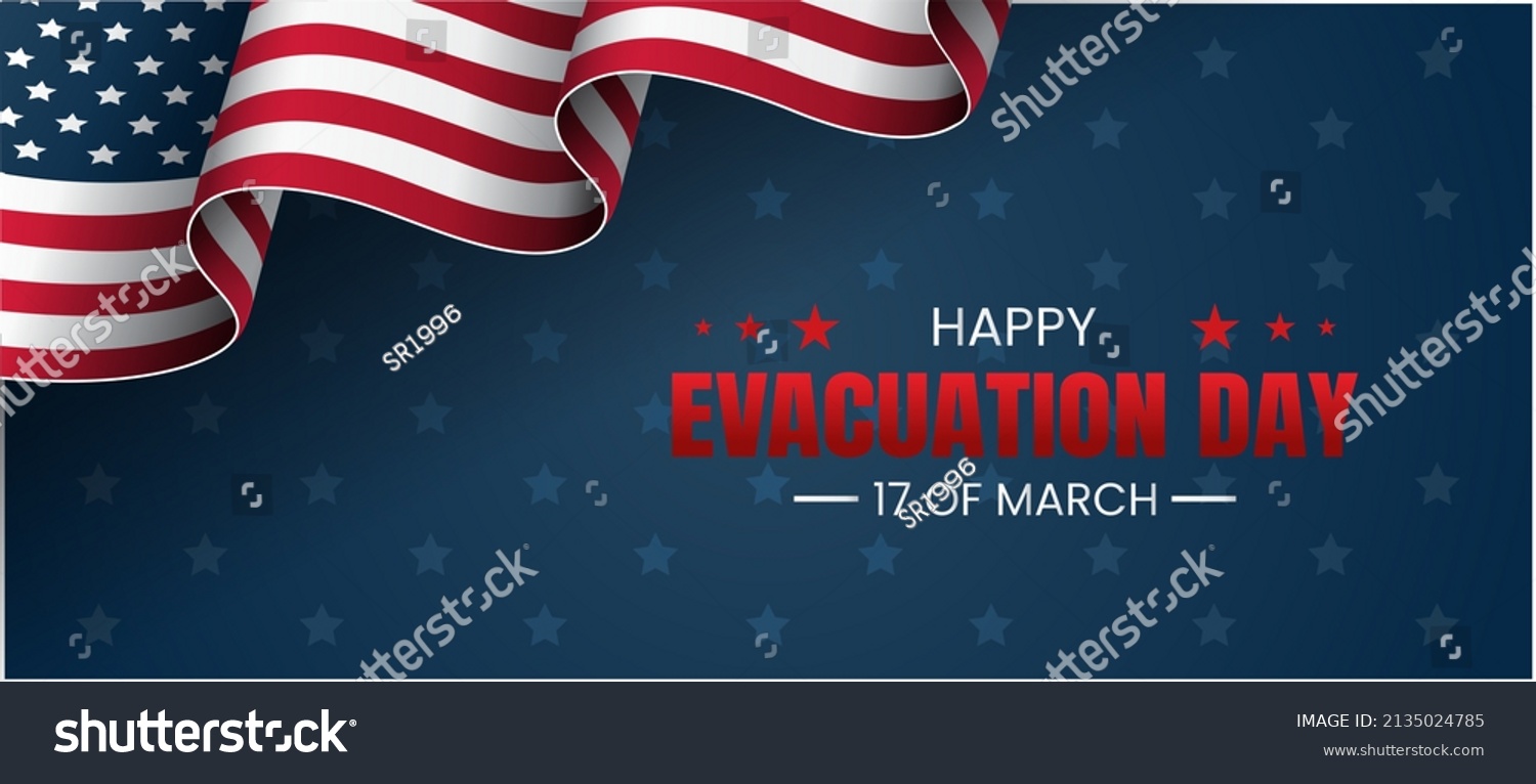 Happy Evacuation Day Poster Flyer Banner Stock Vector (Royalty Free