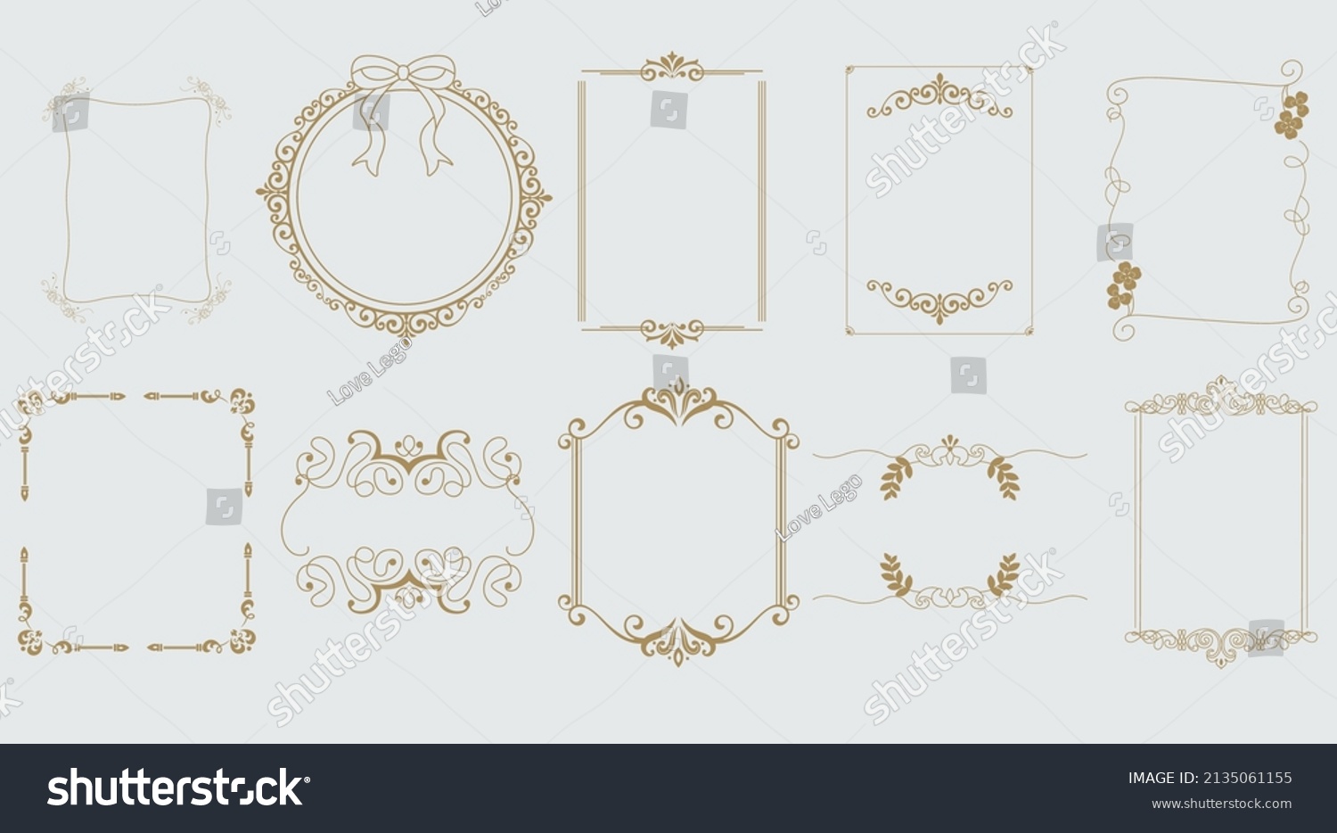 Frame Stickers Collection Set Cartoon Style Stock Vector (Royalty Free ...