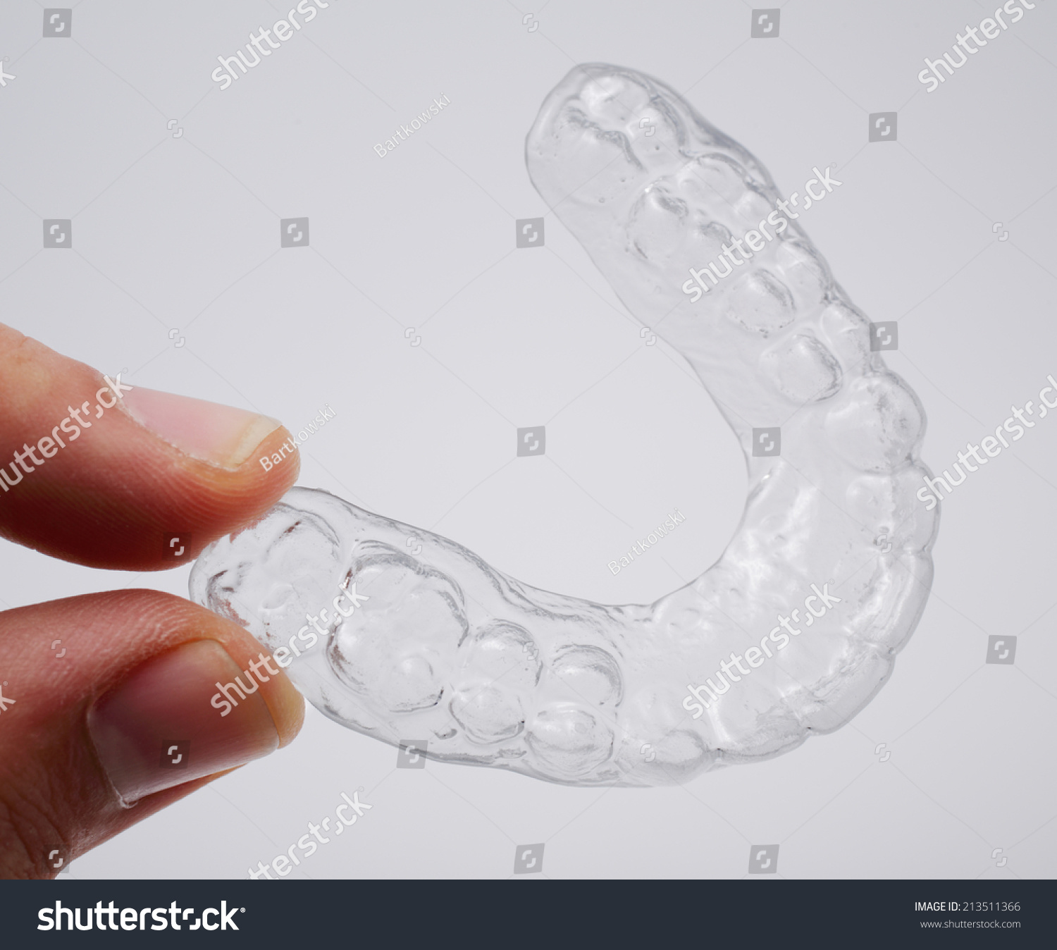 Hand Holding Translucent Upper Essix Retainer Stock Photo 213511366 ...