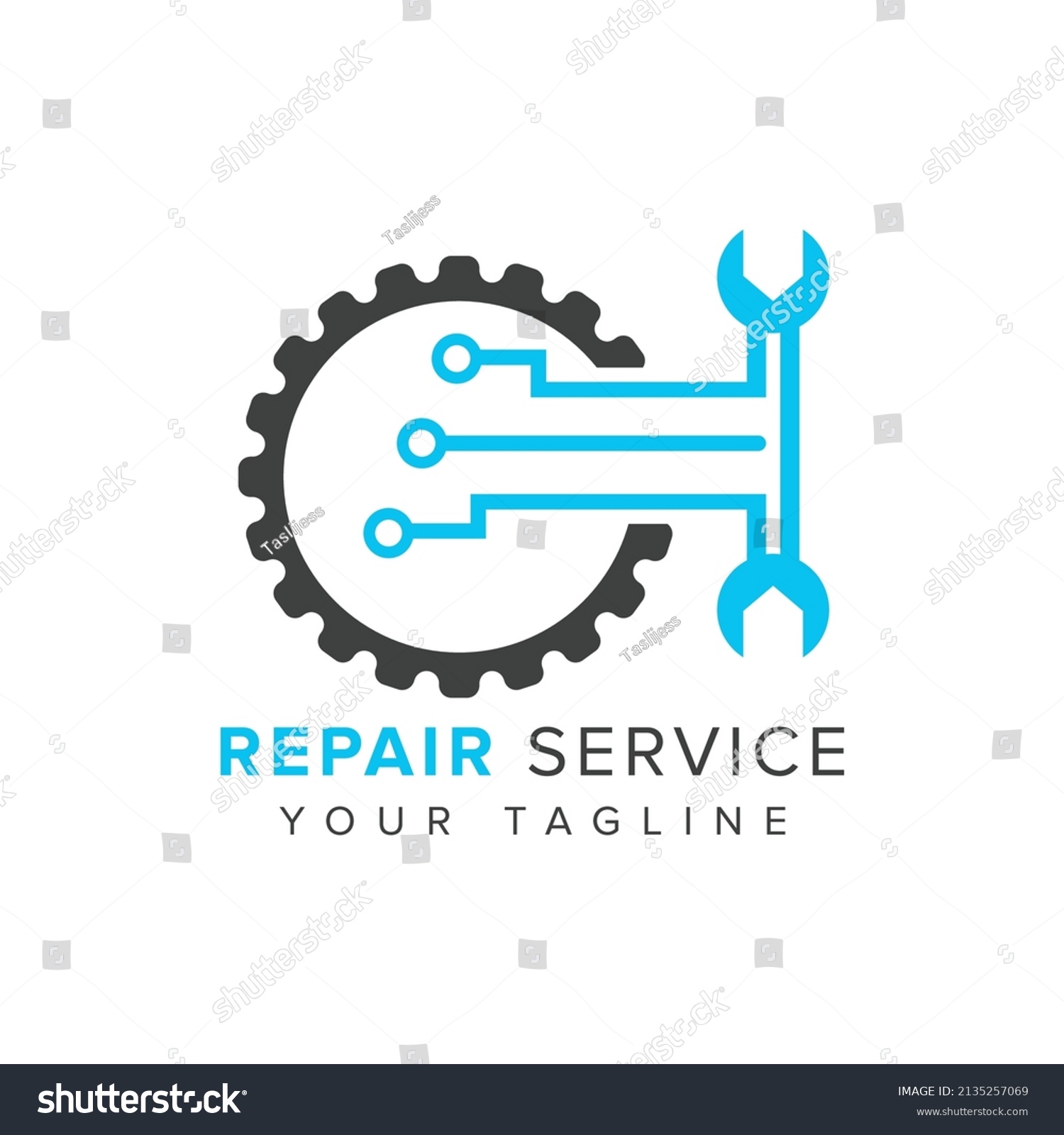 Repair Service Vector Logo Design Template Stock Vector (Royalty Free ...