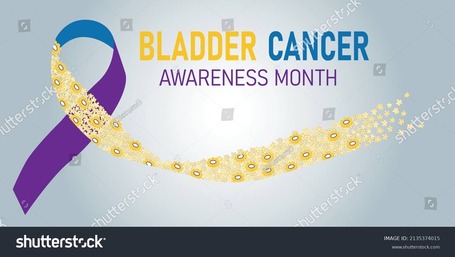 Bladder Cancer Awareness Month Banner Horizontal Stock Vector (Royalty ...