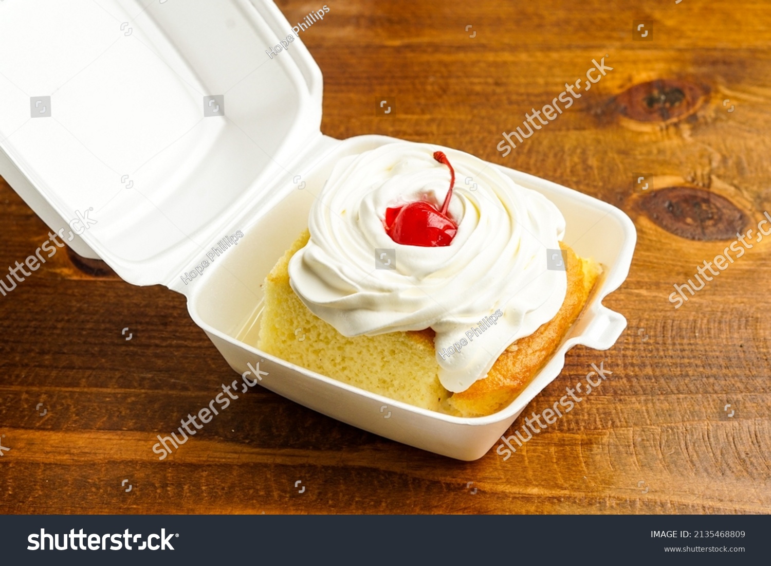 Tres Leches Cake Takeout Container Stock Photo Shutterstock