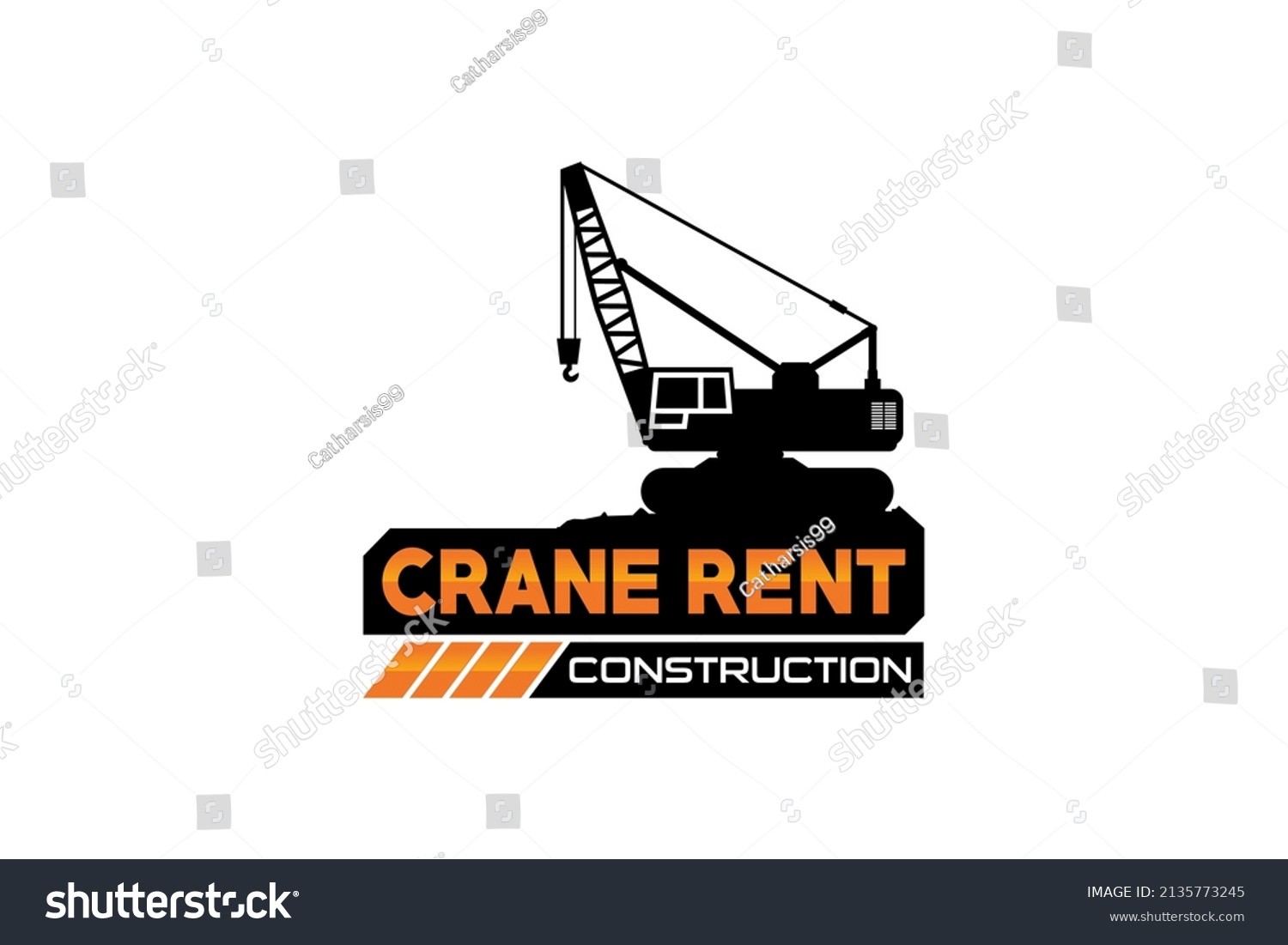 Crane Logo Template Vector Heavy Equipment Stock Vector (Royalty Free ...