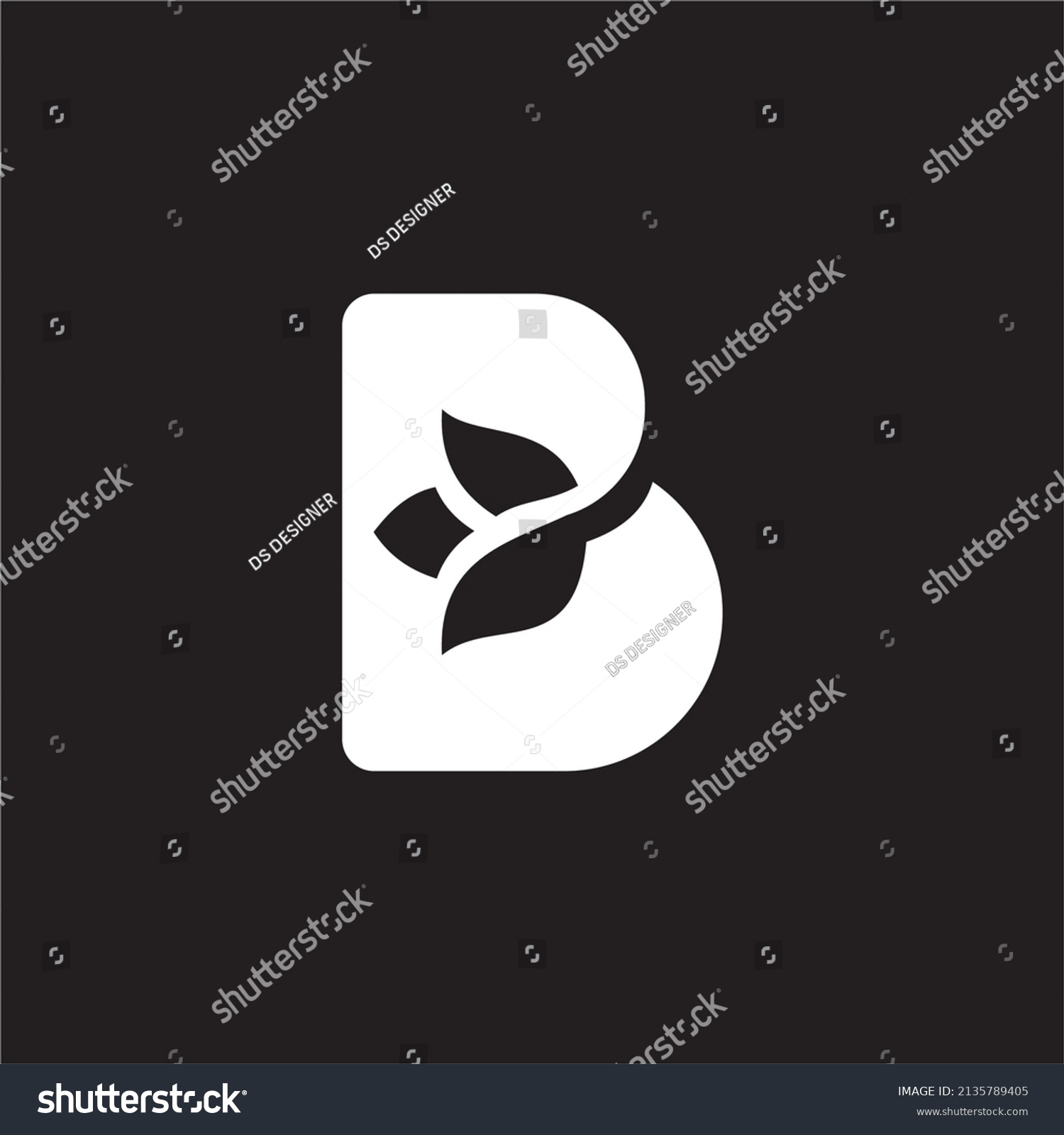 B Logo Flower B Letter Design Stock Vector (Royalty Free) 2135789405 ...