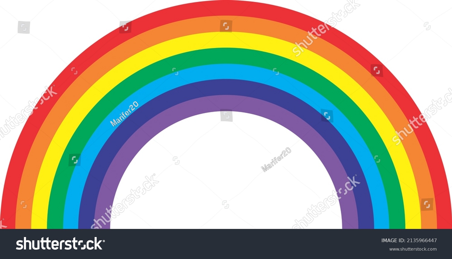 Colorful Rainbow Form Arc Stock Vector (Royalty Free) 2135966447 ...