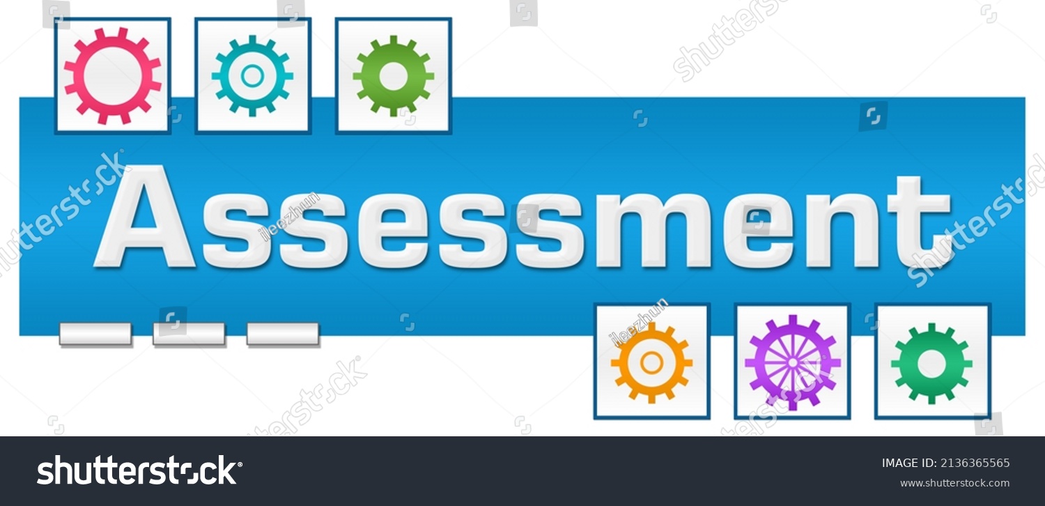 Assessment Concept Image Text Gear Symbols Stock Illustration ...