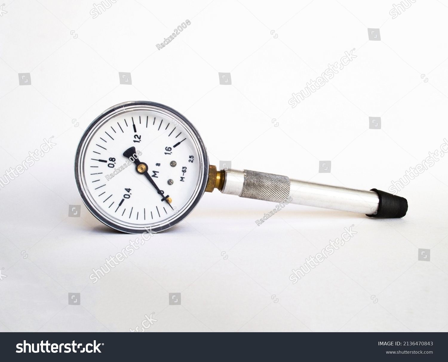 Photo Compression Meter On White Background Stock Photo 2136470843 ...