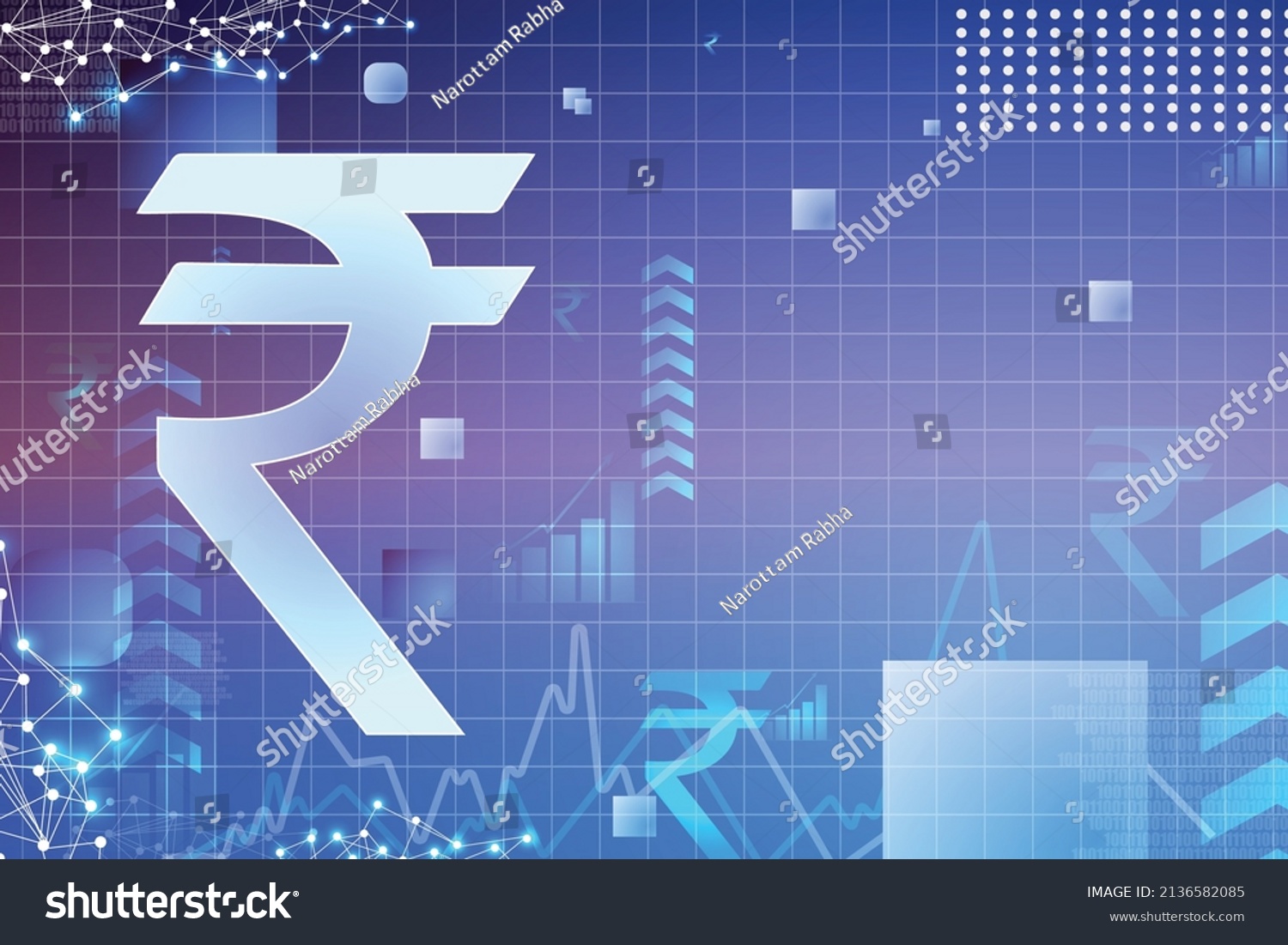 India Currency Background Budget Background Rupee Stock Vector (Royalty ...