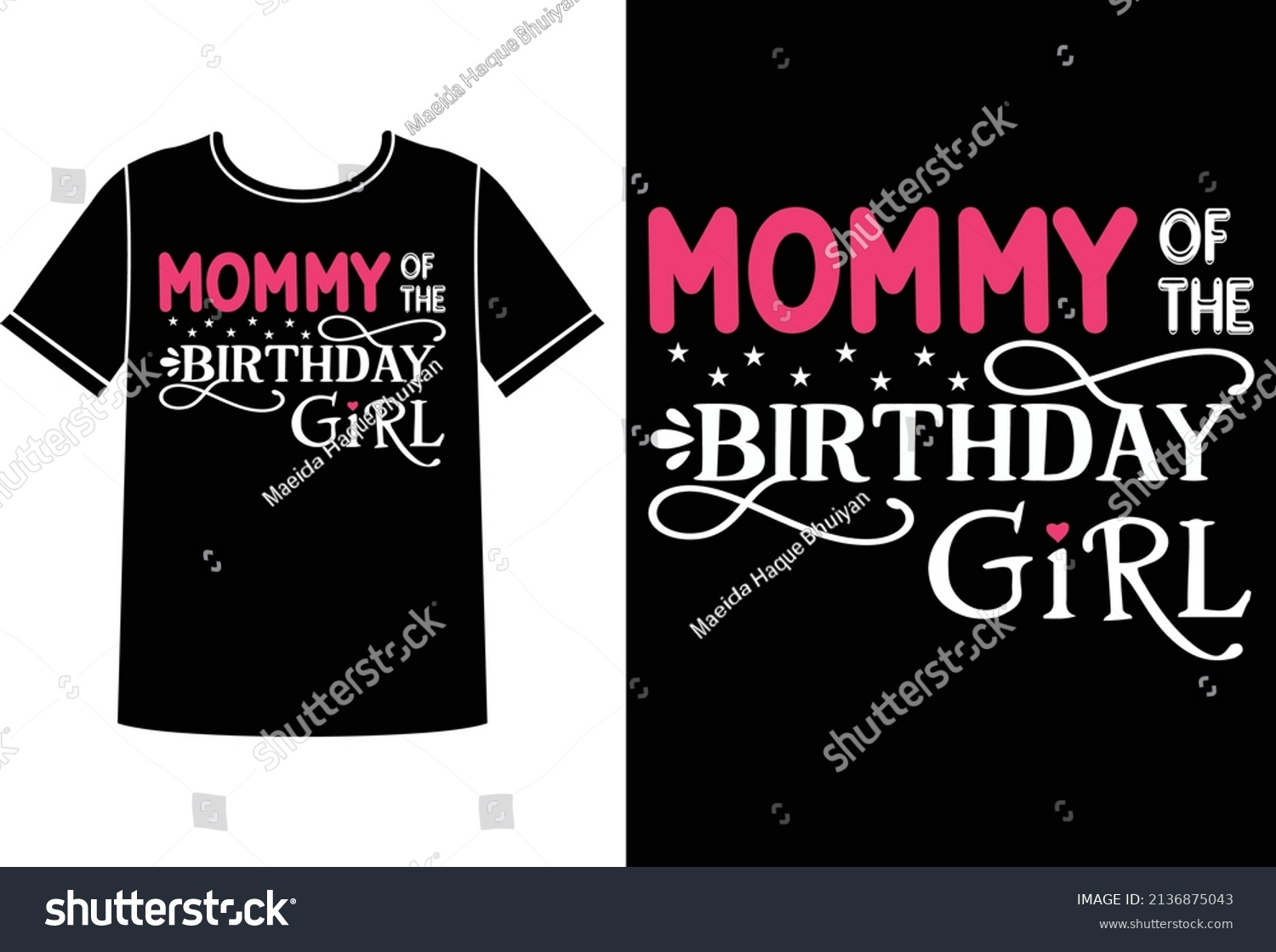 Mommy Birthday Girl Tshirt Design Concept Stock Vector (Royalty Free ...