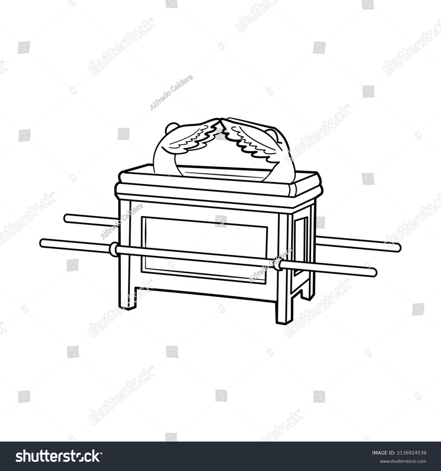 Ark Covenant Line Art Vector Stock Vector (Royalty Free) 2136924539 ...