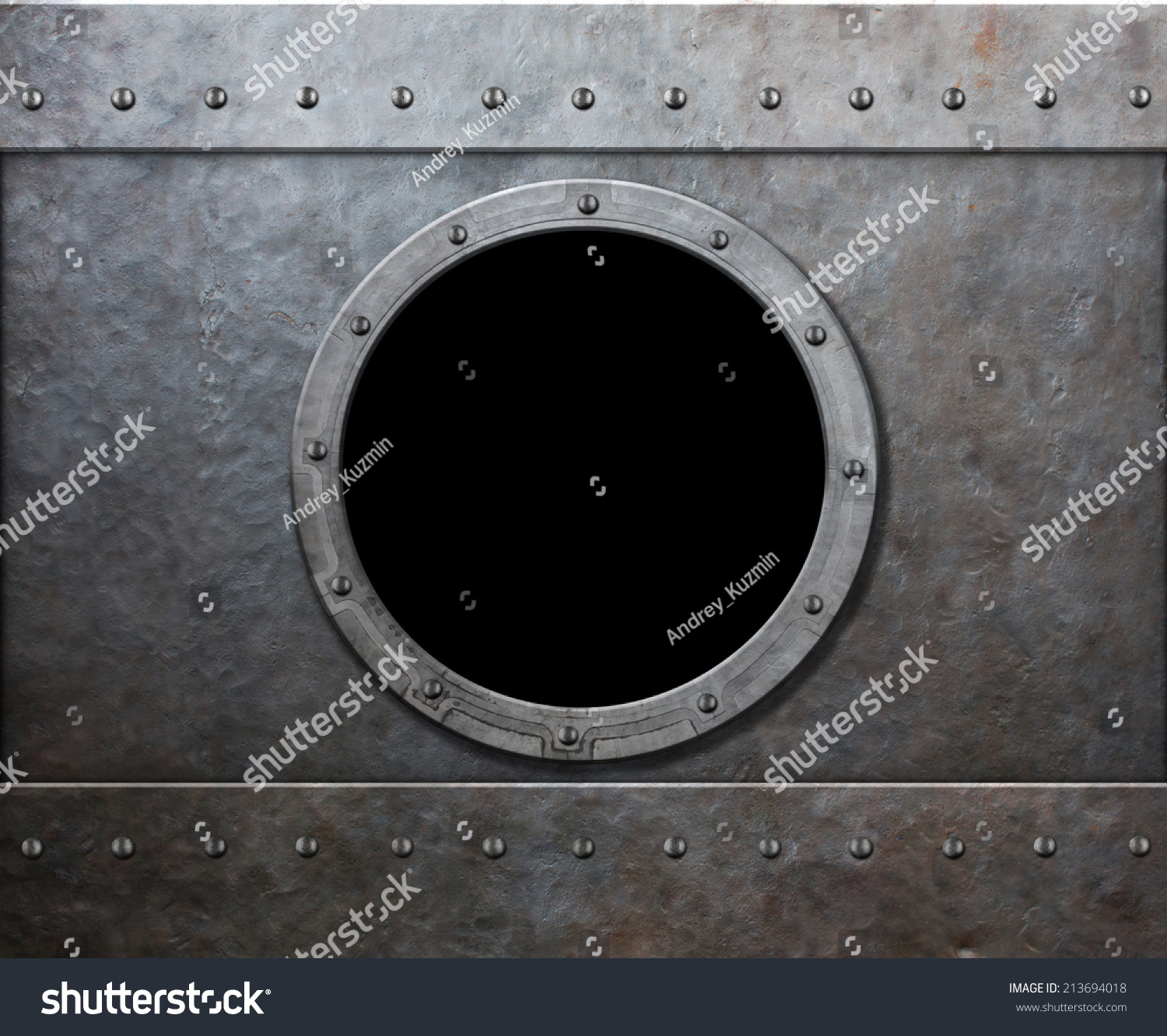 Steam Punk Submarine Military Ship Window Stock Photo 213694018 ...