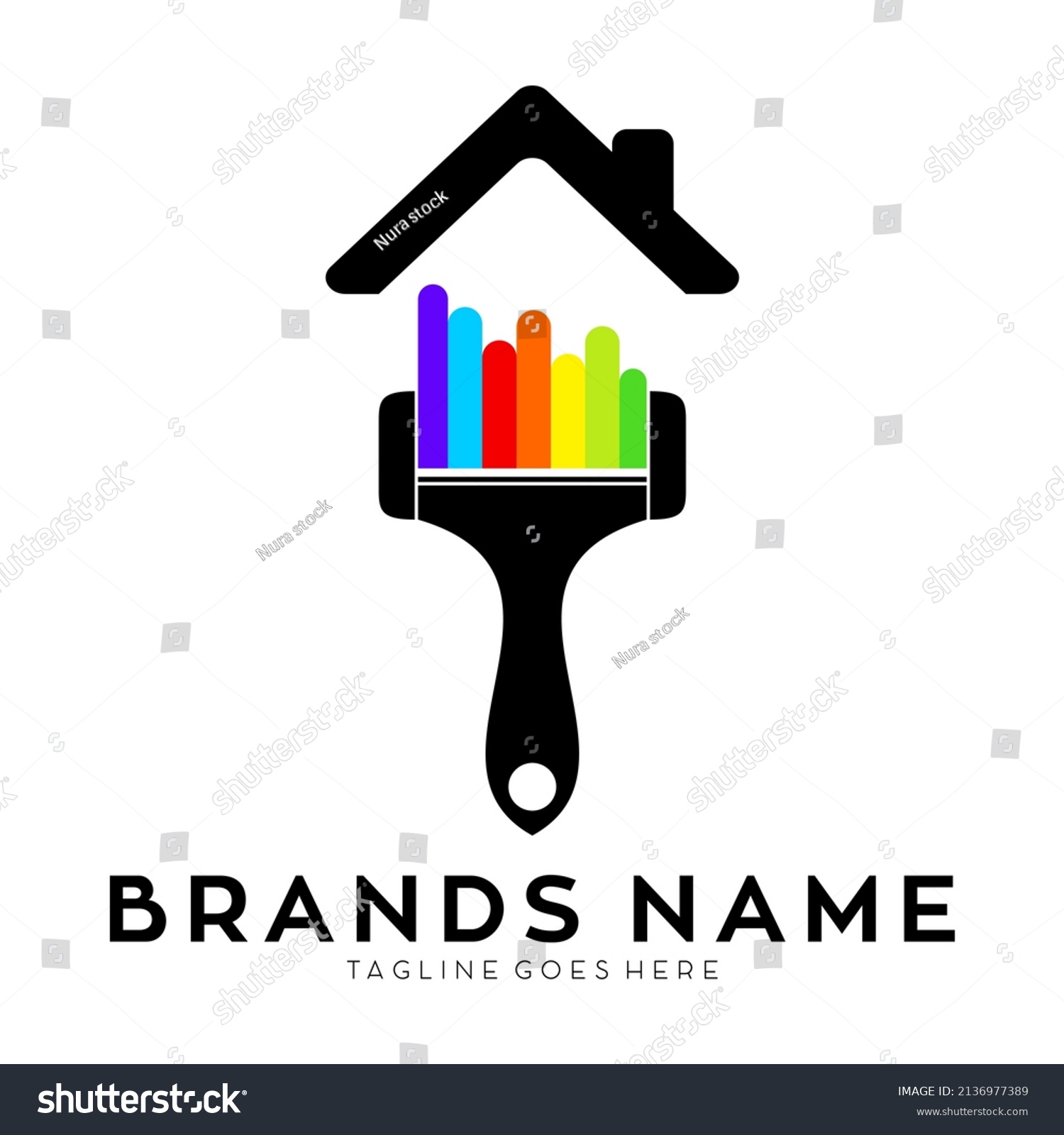 Paint House Illustration Vector Logo Stock Vector (Royalty Free ...