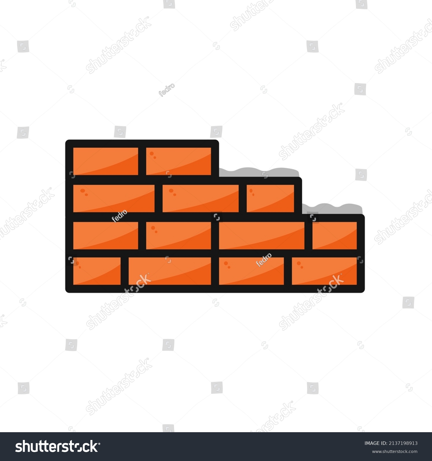 Brick Wall Icon Brick Wall Logo Stock Vector (Royalty Free) 2137198913 ...