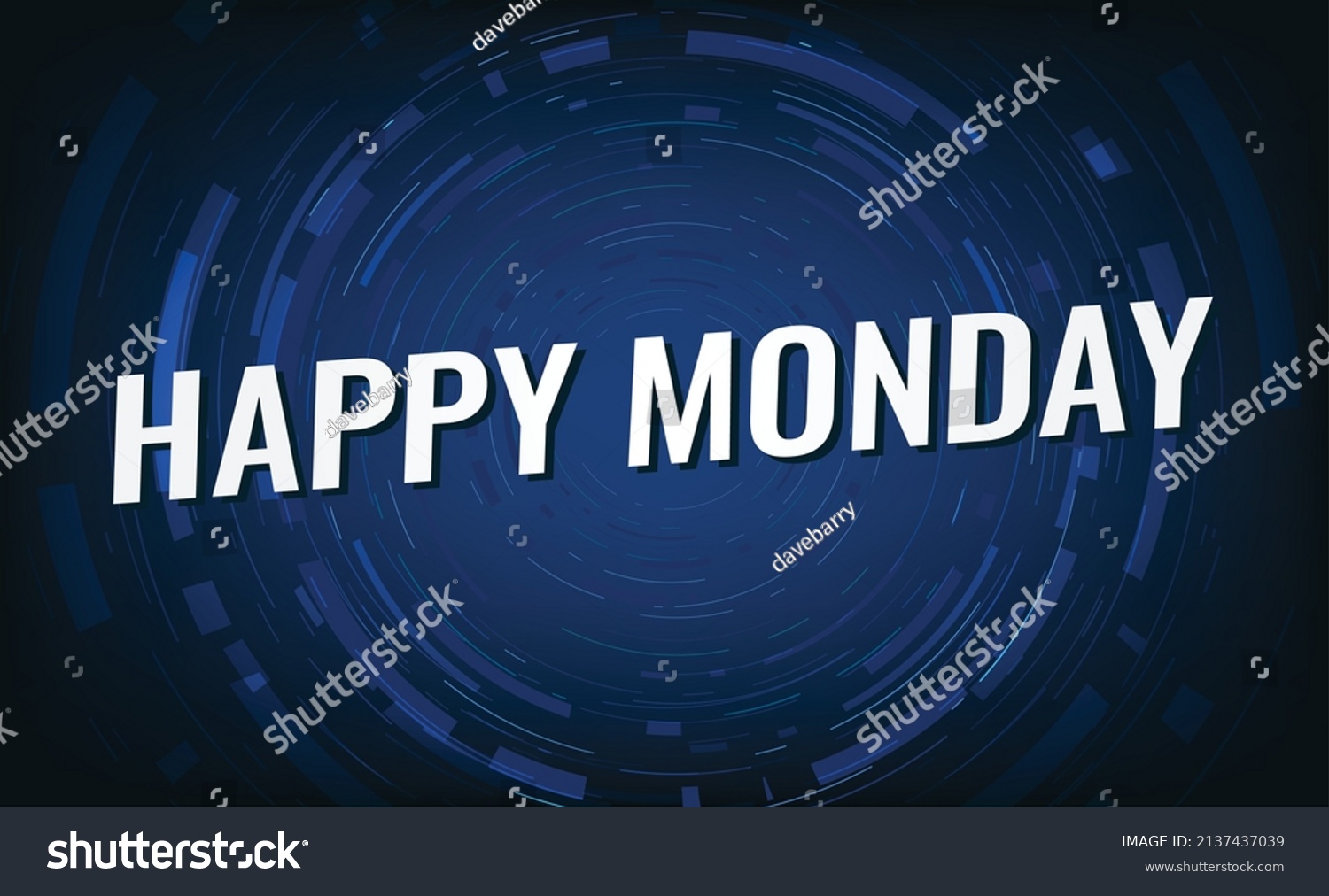 Happy Monday Word Concept Vector Illustration Stock Vector Royalty