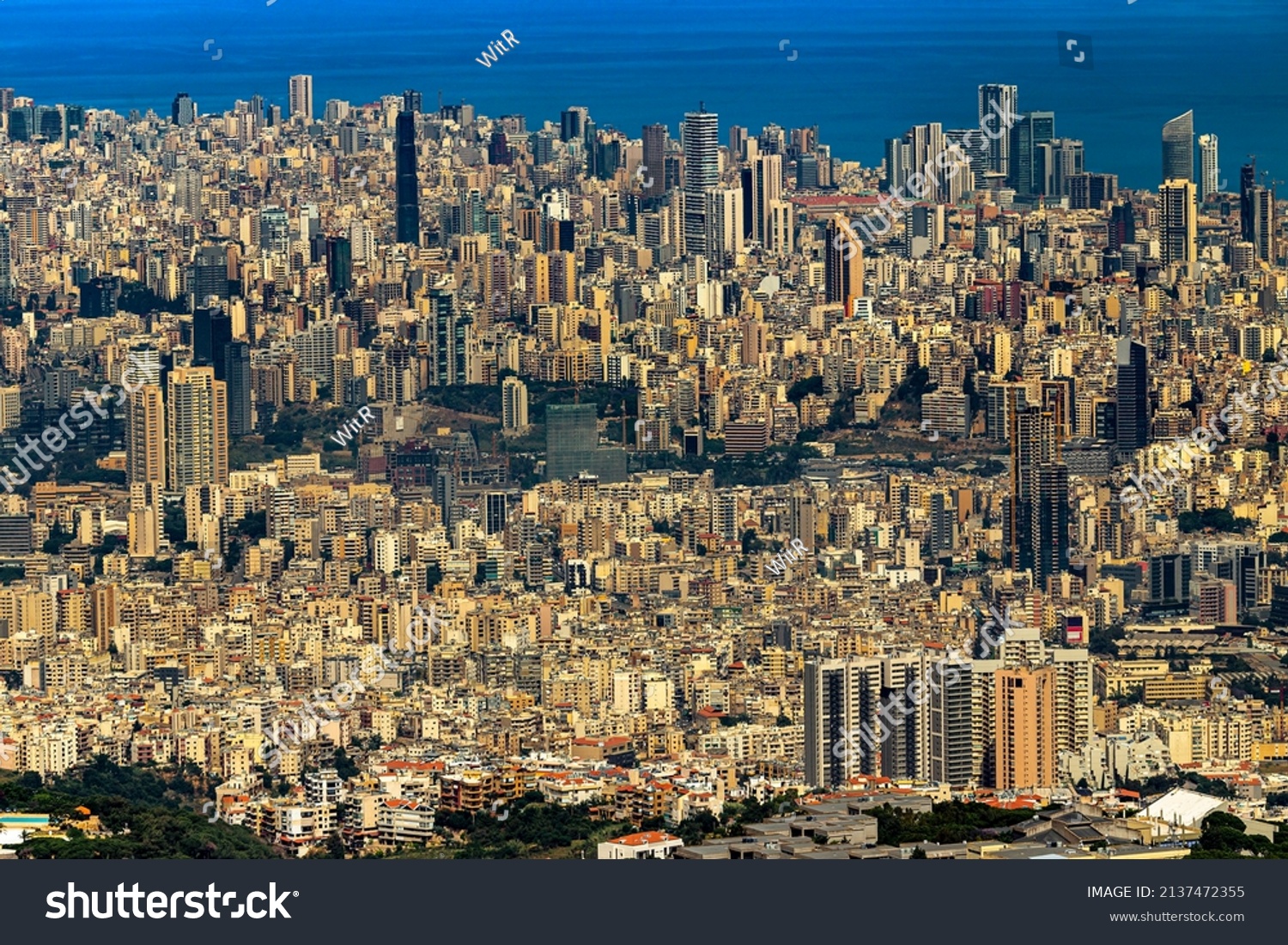 Lebanon Beirut Capital Lebanon Skyline City Stock Photo 2137472355 ...