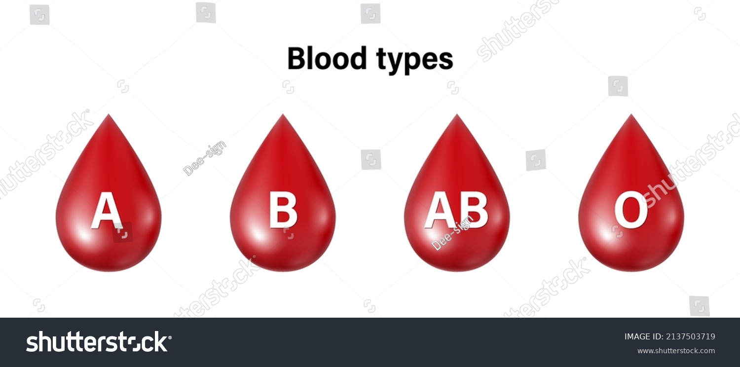 Blood Type Blood Group Drop Blood Stock Vector (Royalty Free ...