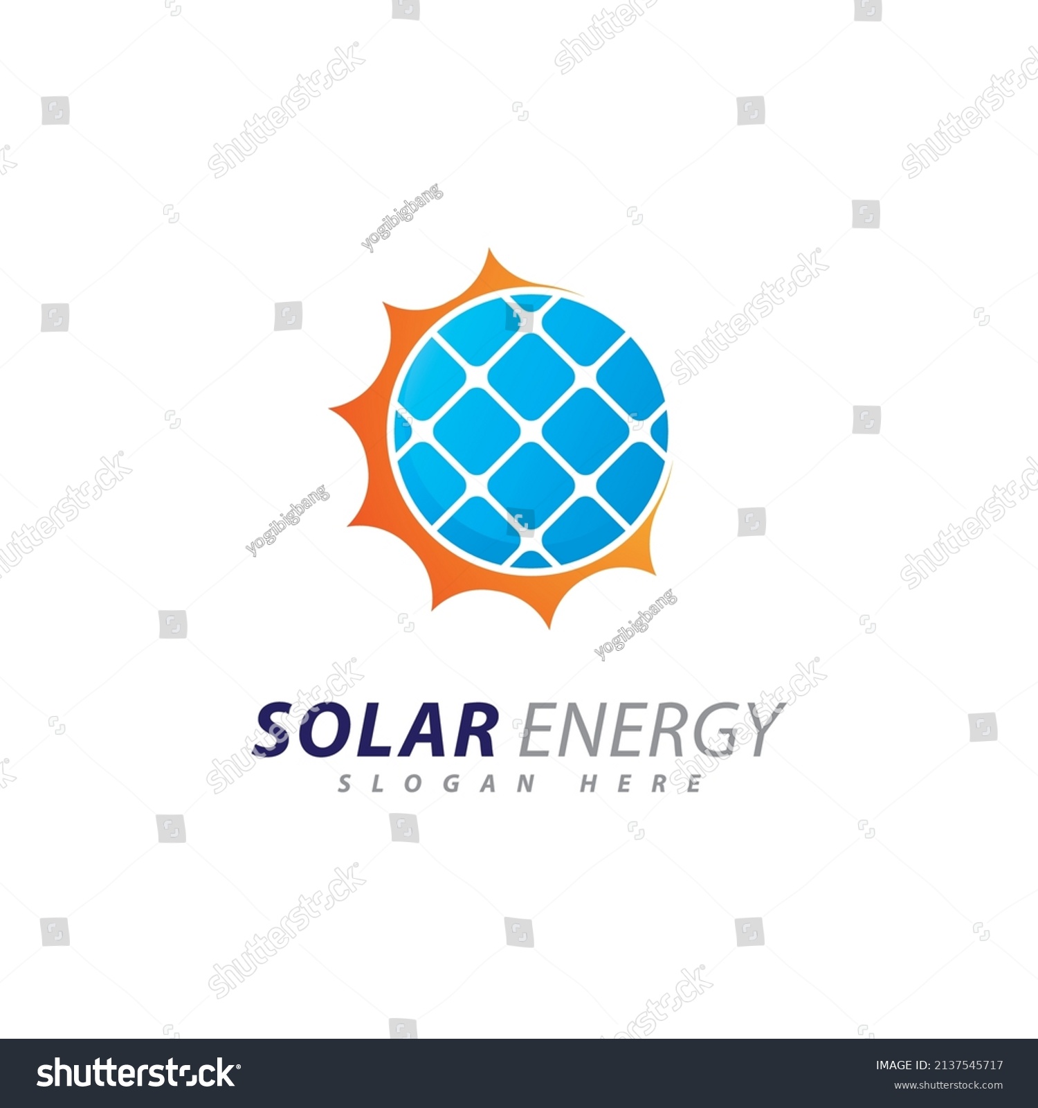 Sun Energy Logo Design Template Creative Stock Vector (Royalty Free ...