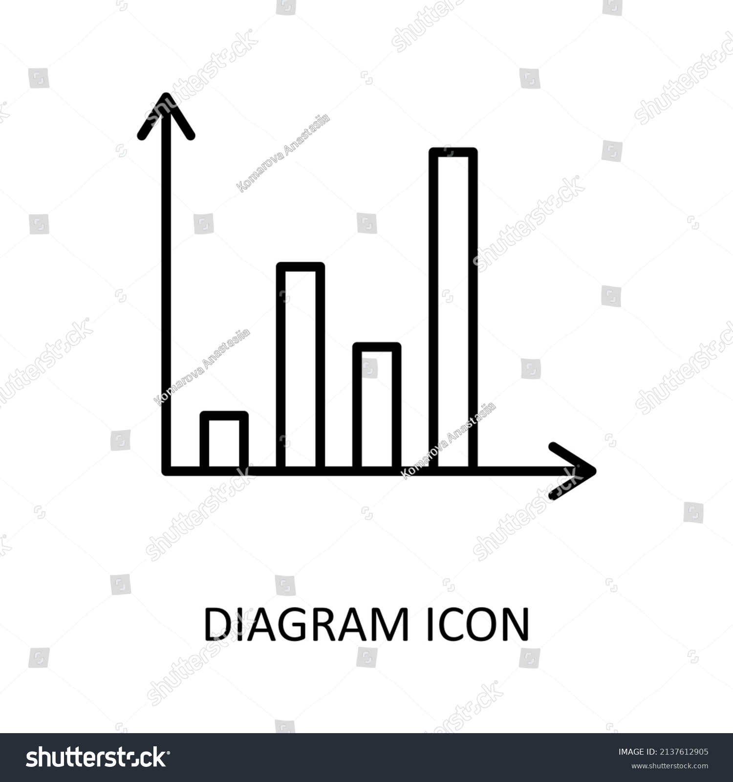 Vector Illustration Diagram Outline Icon Stock Vector (Royalty Free ...