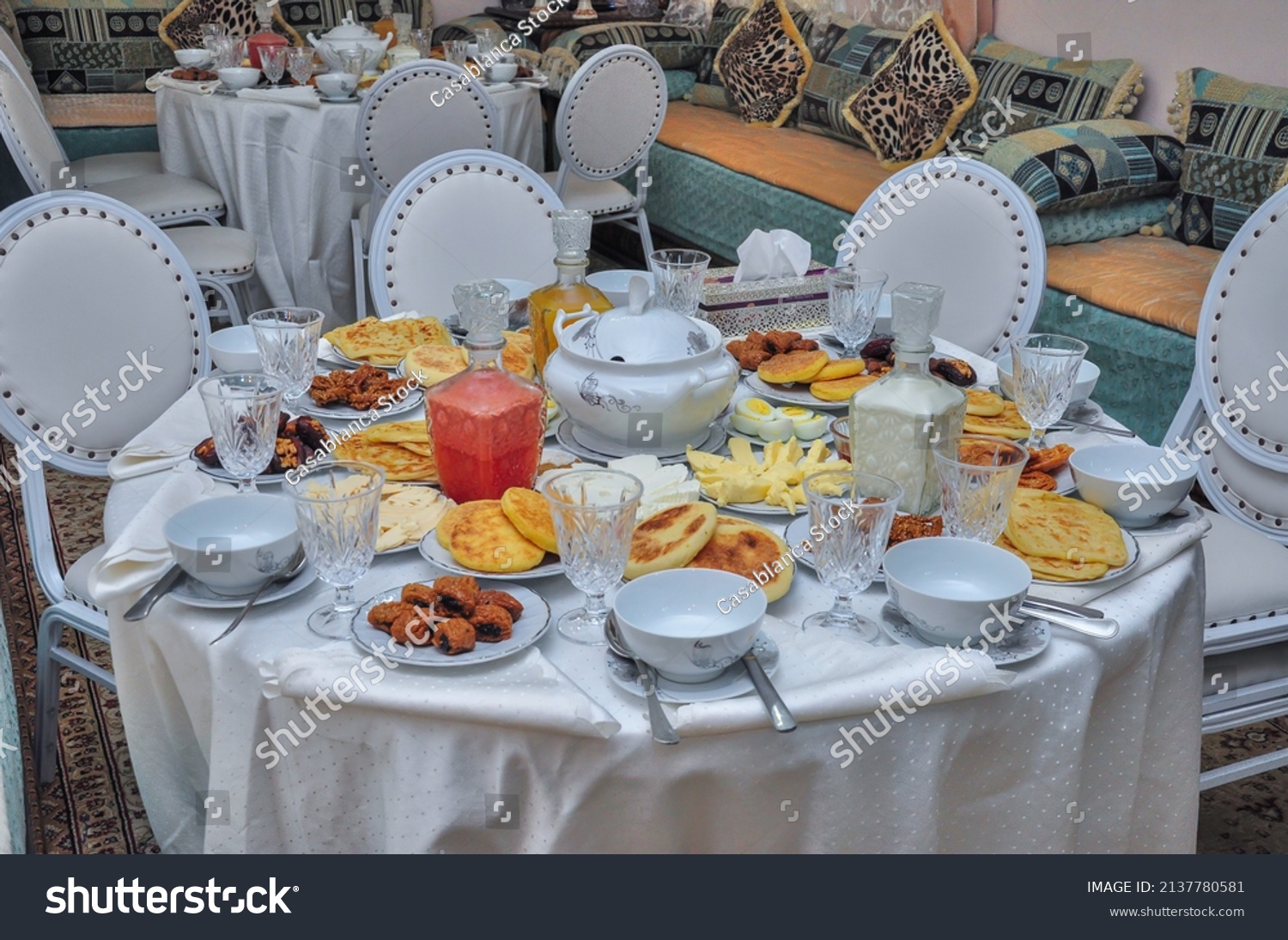 Ramadan Morocco Iftar Food Ramadan Harira Stock Photo 2137780581