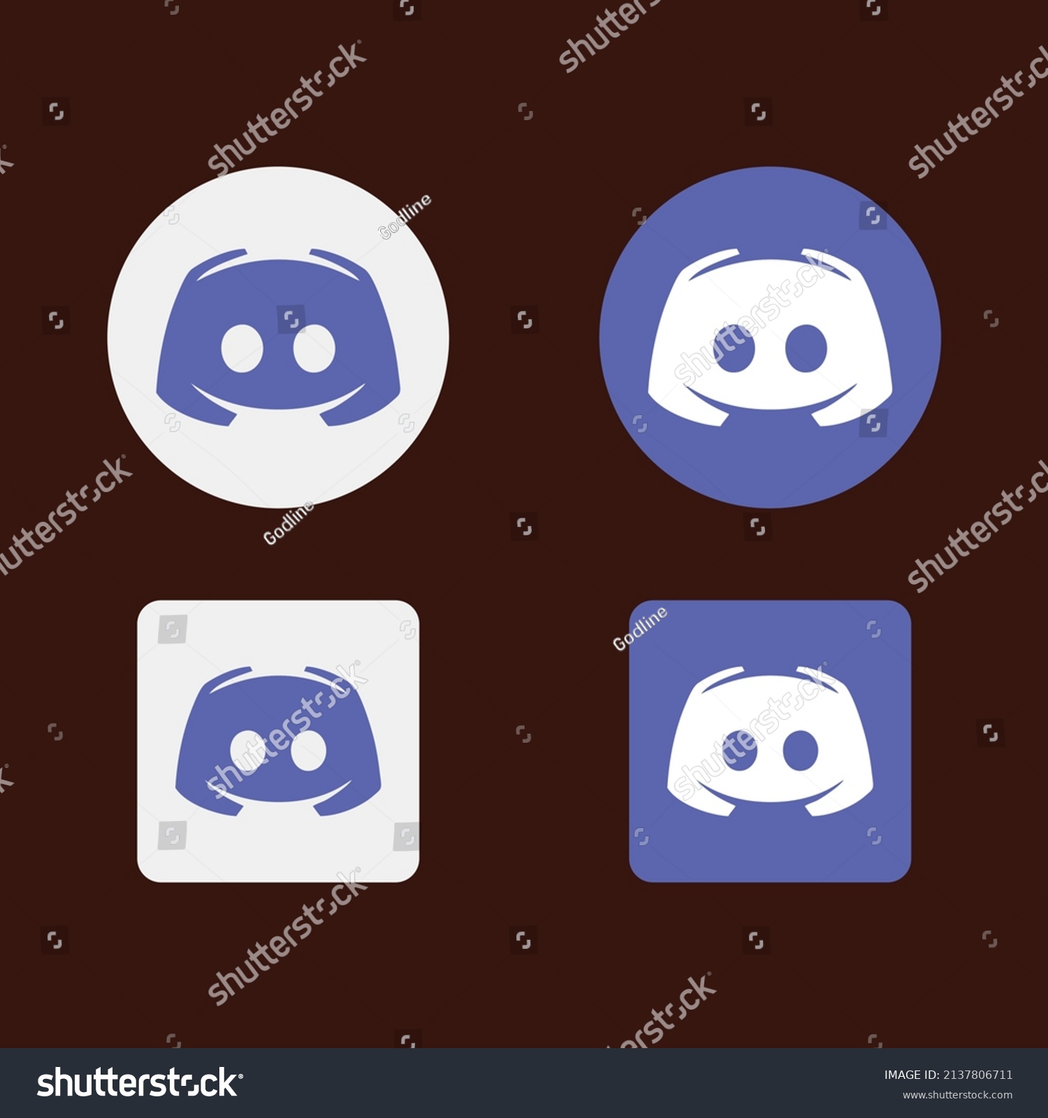 Discord Logo Icons Editorial Collection Stock Vector (Royalty Free ...