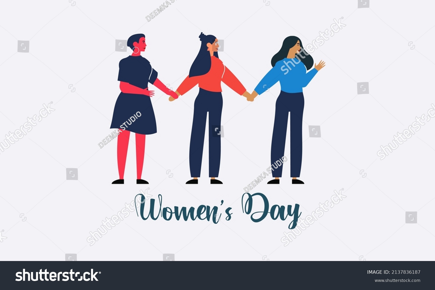Concept Gender Equality Female Empowerment Movement Stock Vector Concept Gender Equality Female Empowerment Movement Stock Vector