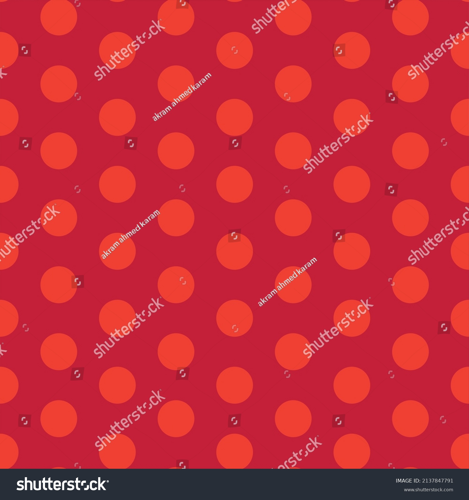 Red Dots Pattern Wallpaper Background Fabric Stock Illustration