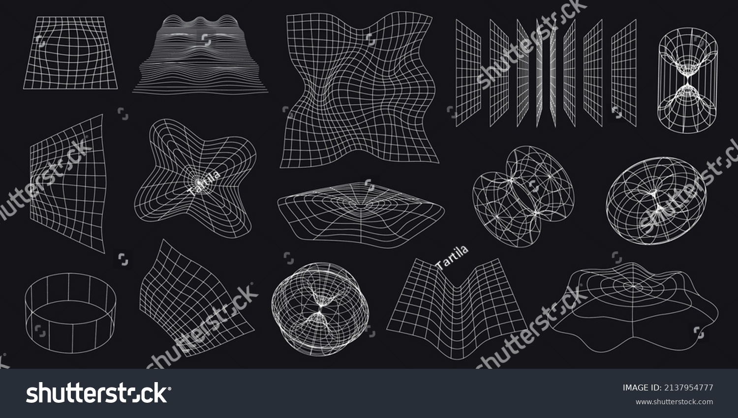 3d Shapes wireframe