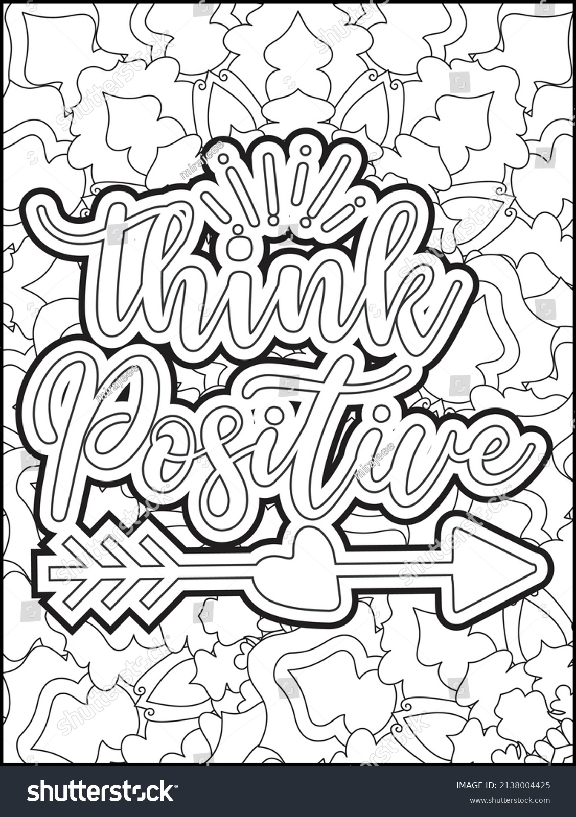 Motivational Quotes Coloring Page Inspirational Quotes Stock Vector ...