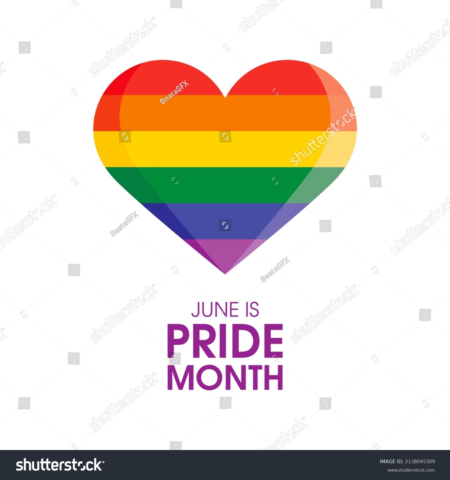 June Pride Month Illustration Lgbt Pride Stock Illustration 2138045309