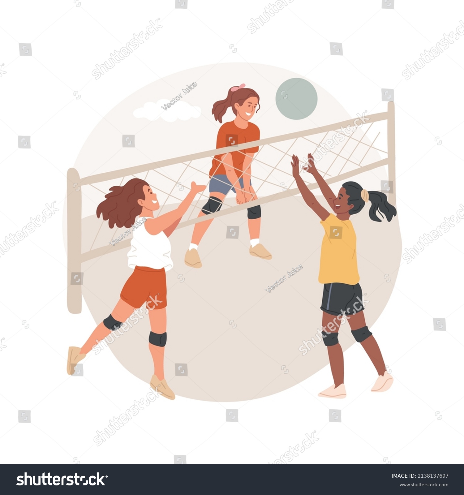 Volleyball Camp Isolated Cartoon Vector Illustration Stock Vector ...