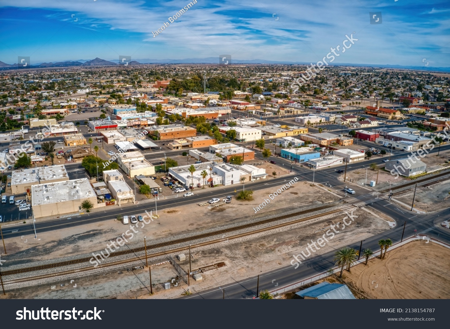 Aerial View Downtown Phoenix Suburb Casa Stock Photo 2138154787 ...