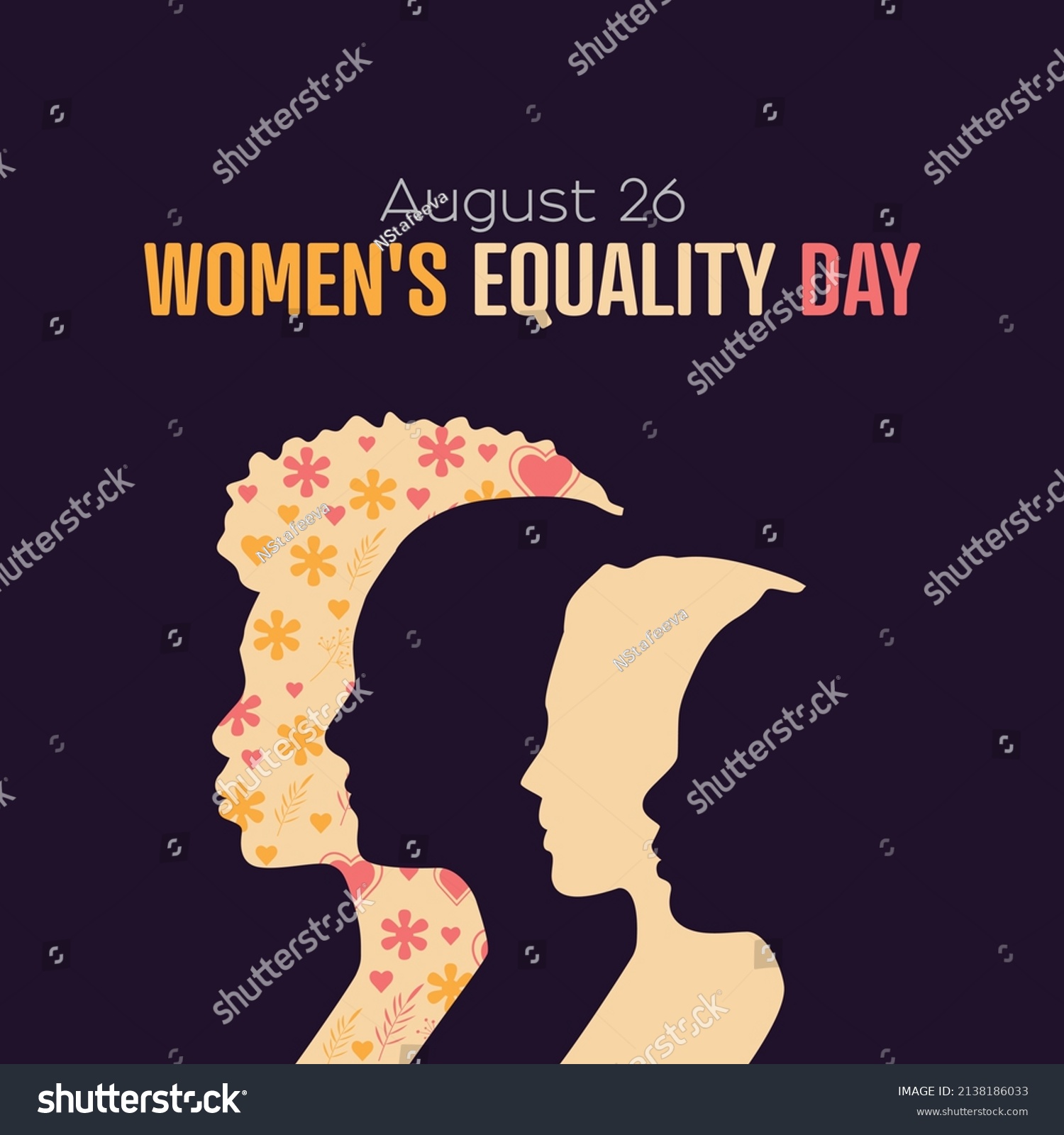 Womens Equality Day Banner Flat Vector Stock Vector Royalty Free