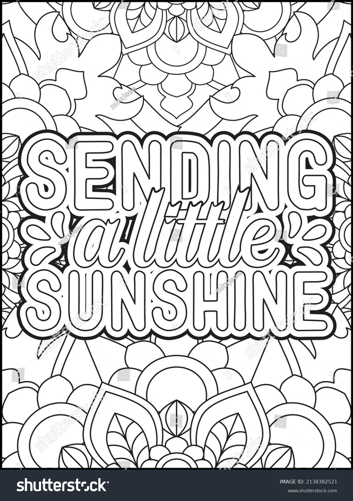 Motivational Quotes Coloring Page Inspirational Quotes Stock Vector ...