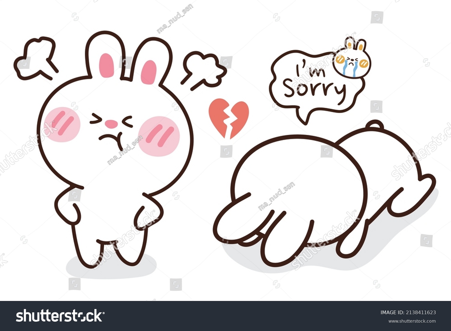 rabbit-angry-sad-feeling-hand-drawn-stock-vector-royalty-free