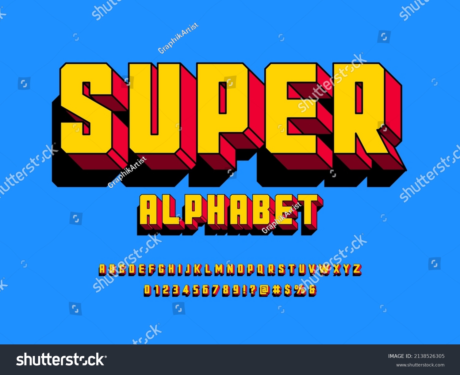 Superhero Comic Style Vector Font Uppercase Stock Vector (Royalty Free ...