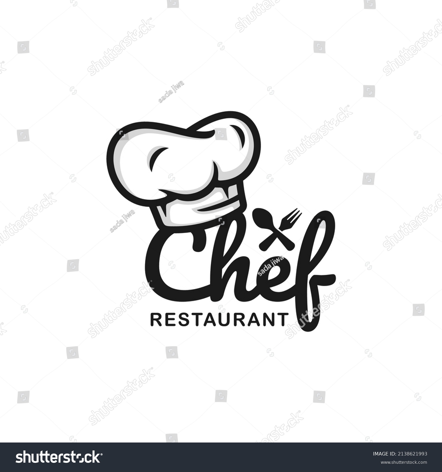 Chef Logo Design Restaurant Logo Stock Vector (Royalty Free) 2138621993 ...