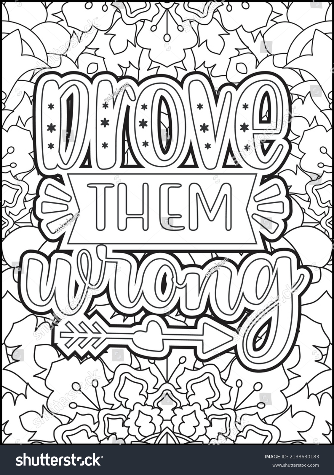 Motivational Quotes Coloring Page Inspirational Quotes Stock Vector ...