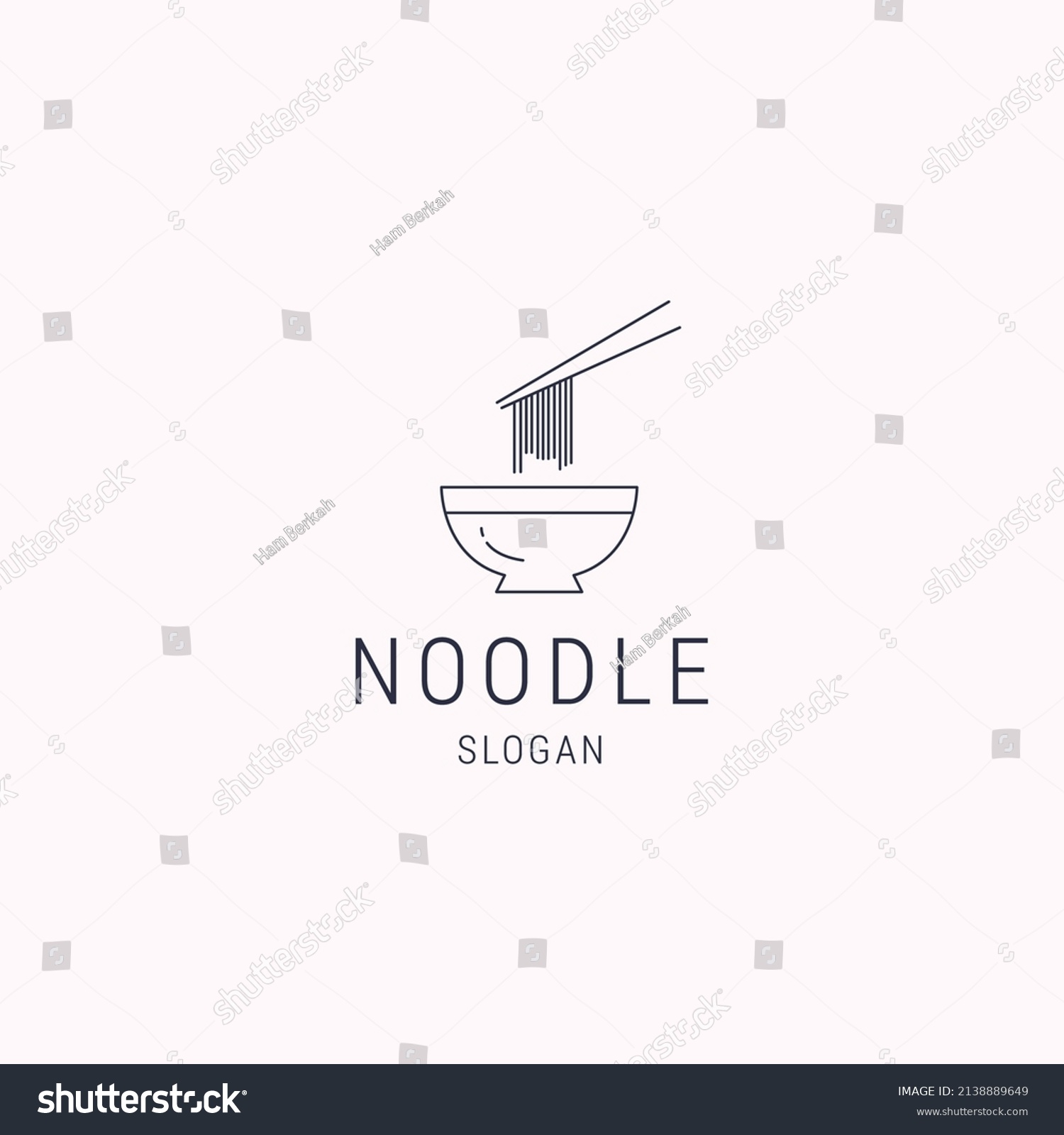 Noodle Logo Icon Design Template Vector Stock Vector (Royalty Free ...