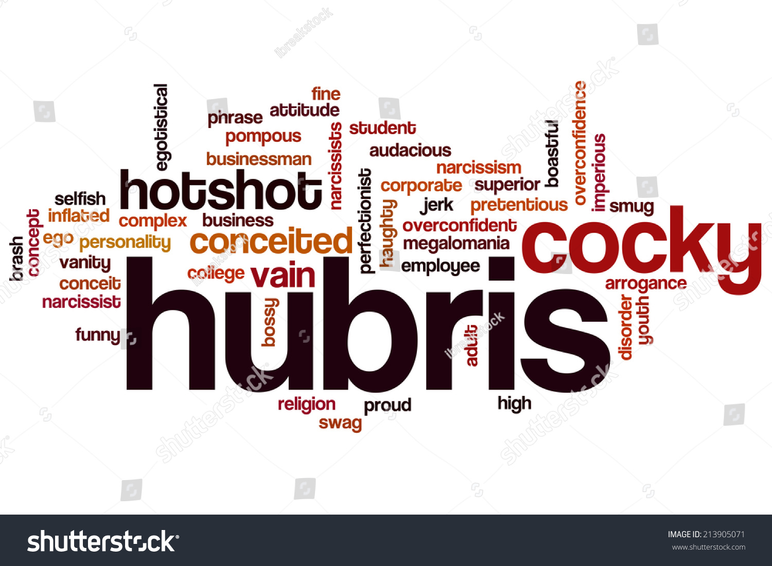 Hubris Concept Word Cloud Background Stock Illustration 213905071