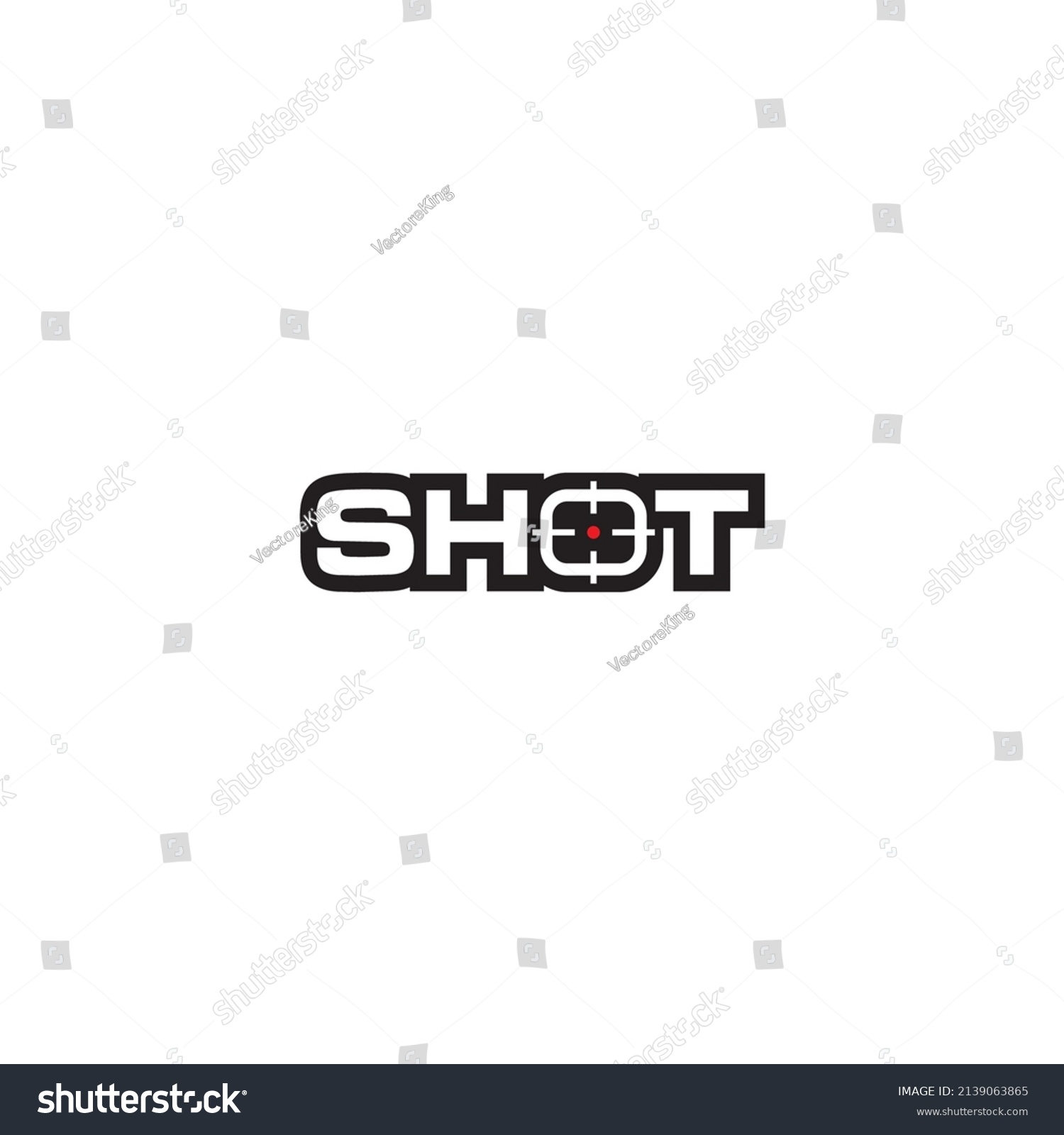 Shot Logo Wordmark Design Stock Vector (Royalty Free) 2139063865 ...