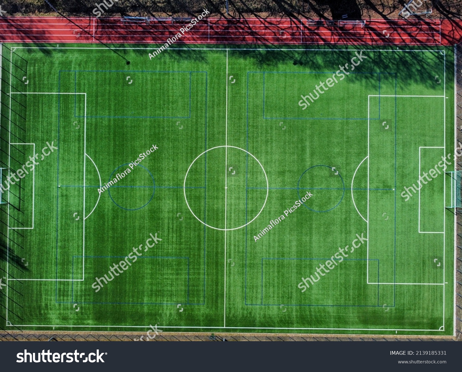 Aerial View Soccer Field Stock Photo 2139185331 | Shutterstock