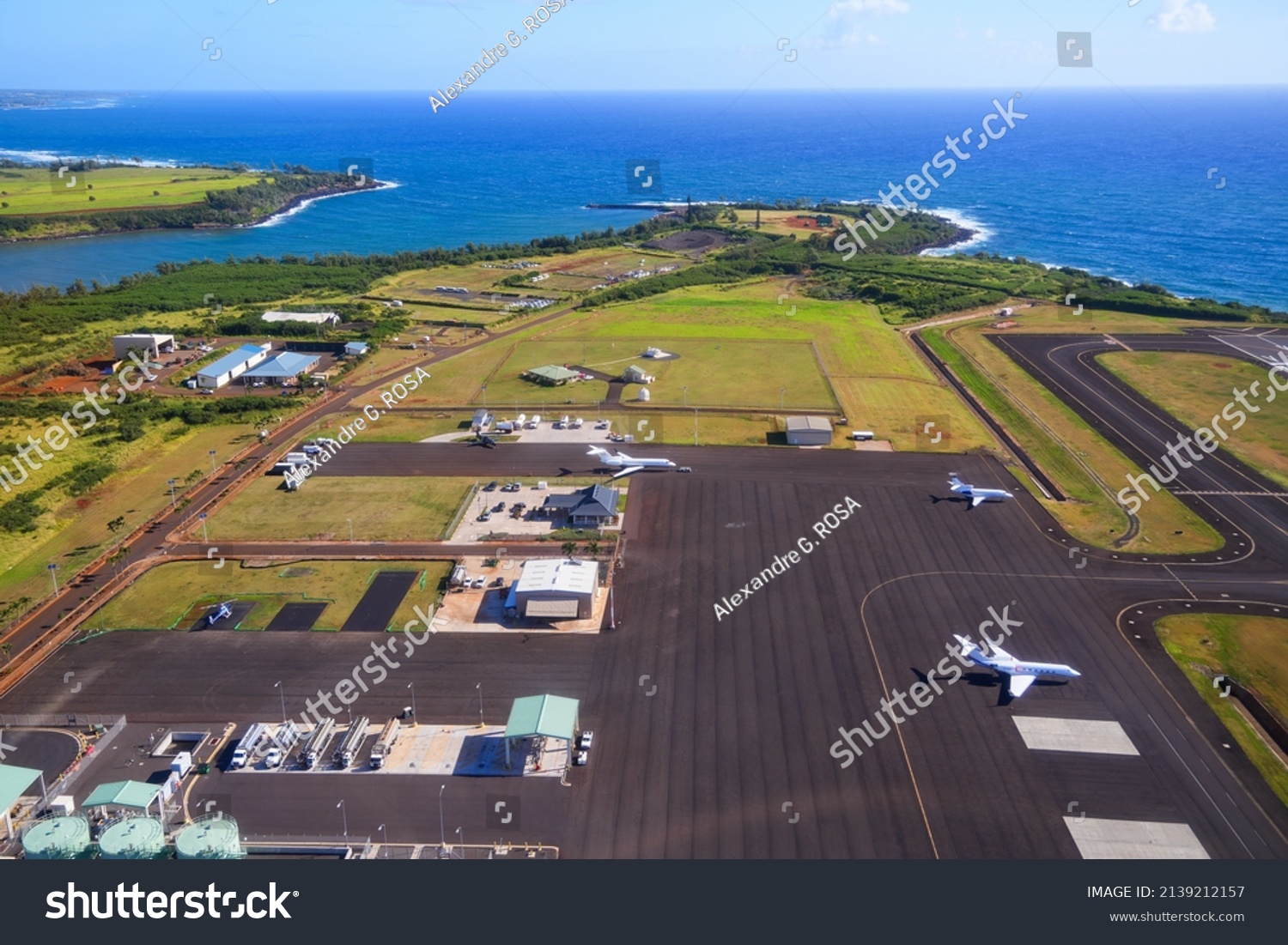 37 Lihue Airport Images Stock Photos Vectors Shutterstock   Stock Photo Aerial View Of The Runway And Plane Hangars Of Lihue Airport On Kauai Island Hawaii United States 2139212157 