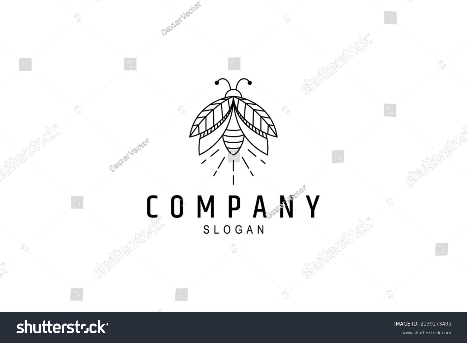 Firefly Logo Flying Shining Light Illuminating Stock Vector (Royalty ...