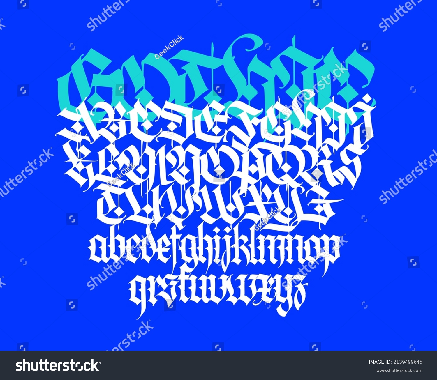 gothic-vector-uppercase-lowercase-letters-on