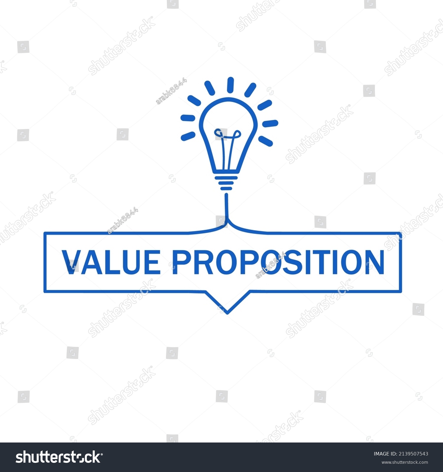 Value Proposition Value Proposition Advice Light Stock Vector Royalty Free 2139507543 