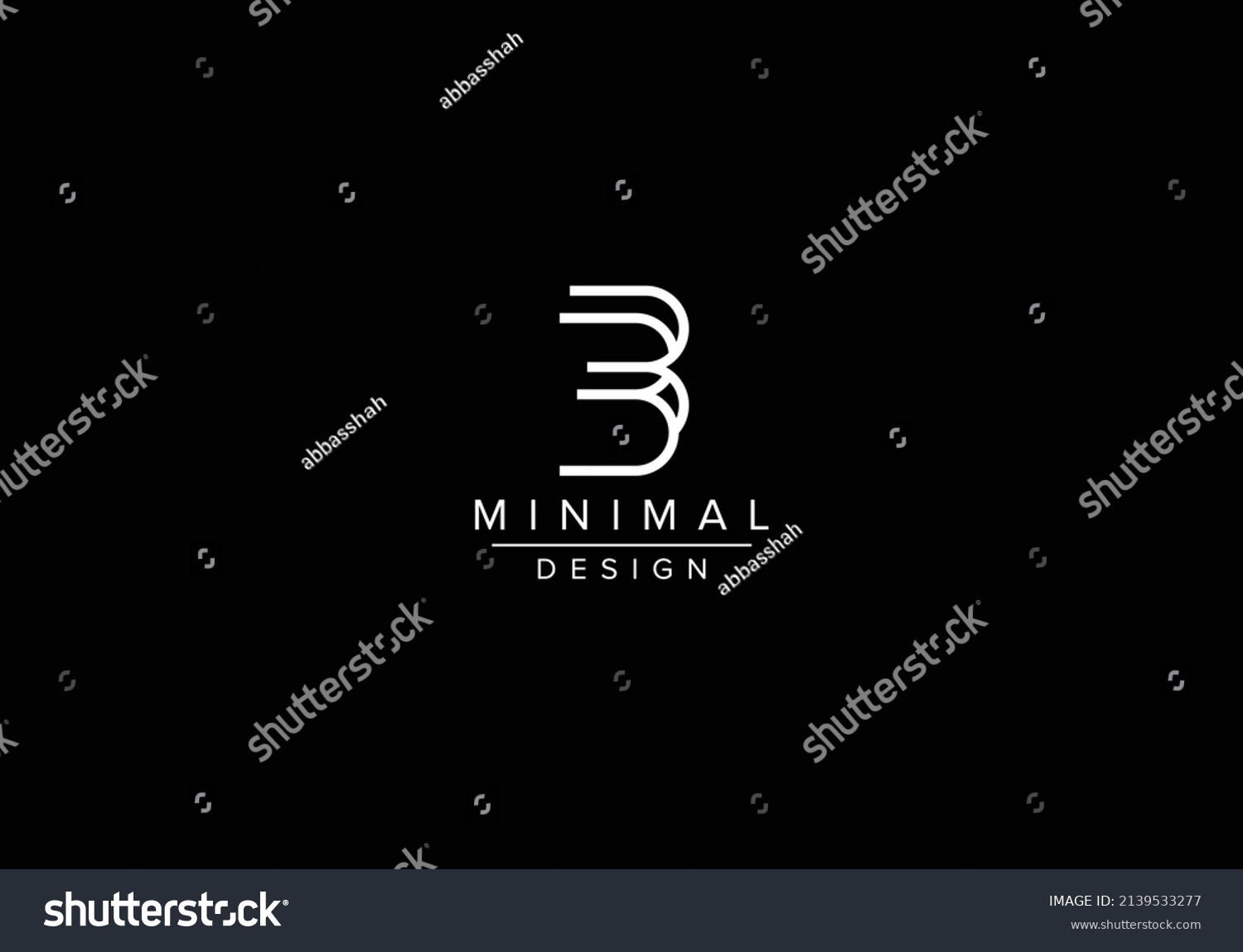 Initials Alphabet Letters Bb B Monogram Stock Vector (Royalty Free ...