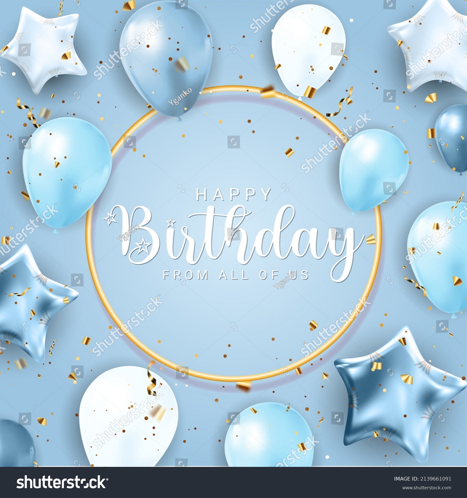 Happy Birthday Congratulations Banner Design Confetti Stock ...