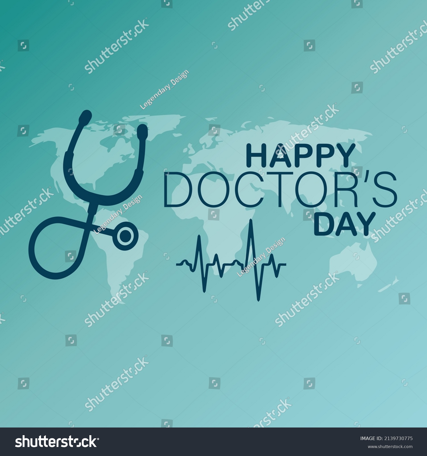 Vector Illustration Doctors Day Poster Banner Stock Vector (Royalty ...