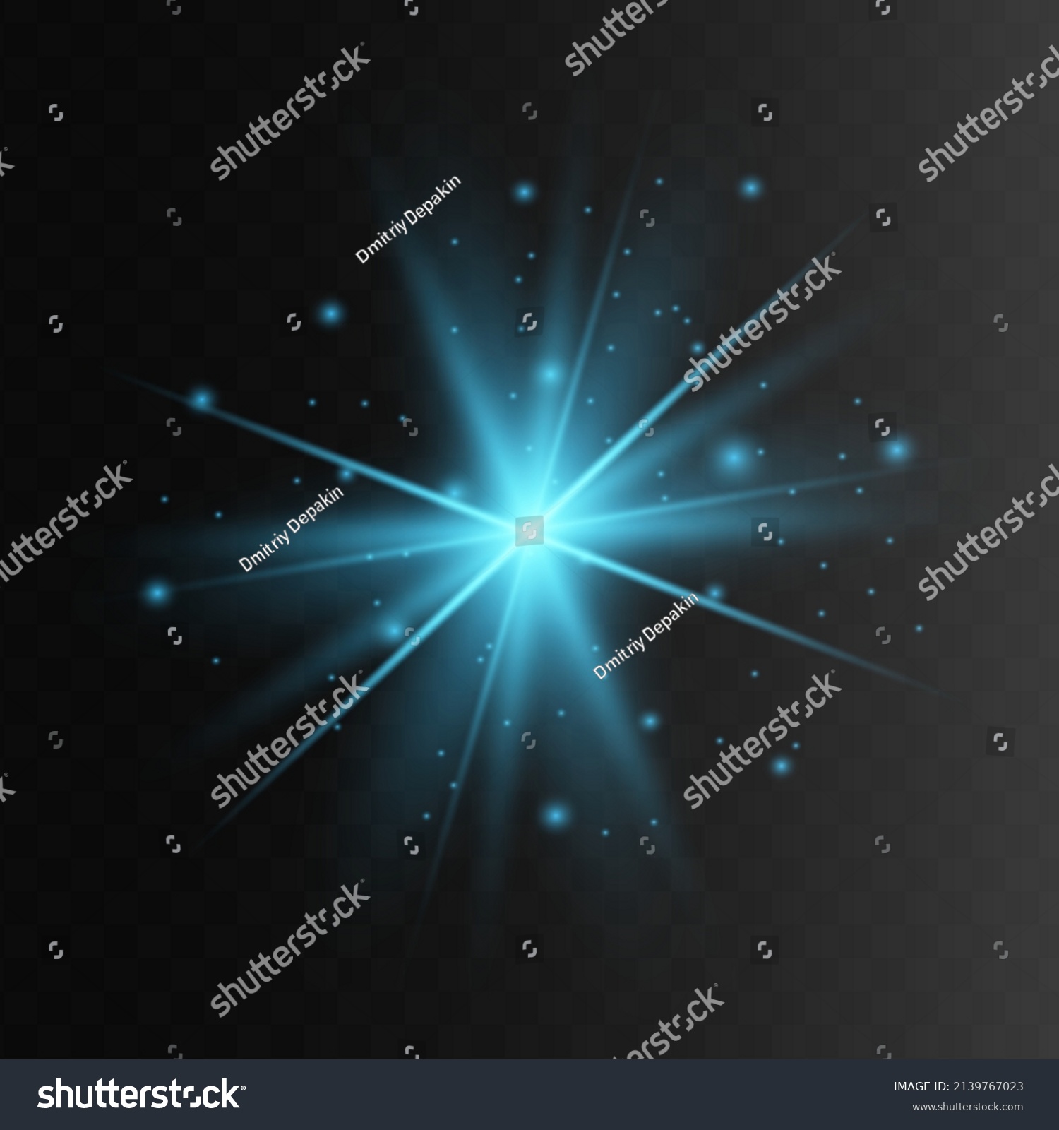 Glowing Blue Light Effect Vector Illustration Stock Vector (royalty 