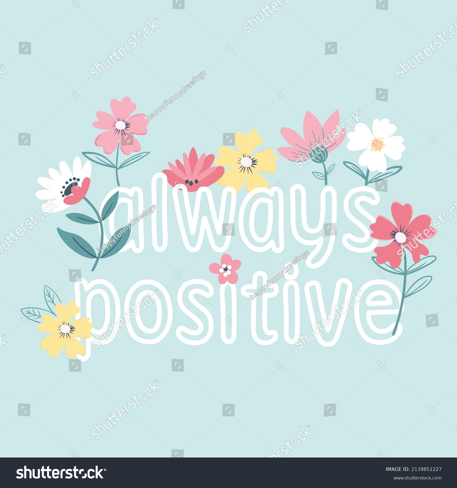 Trendy Slogan Typography Flowers Vector Illustration Stock Vector ...